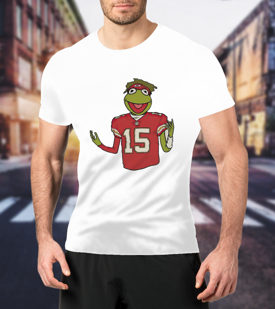 Chiefs Patrick Mahomes Kermit The Frog 15 Jersey T-Shirt