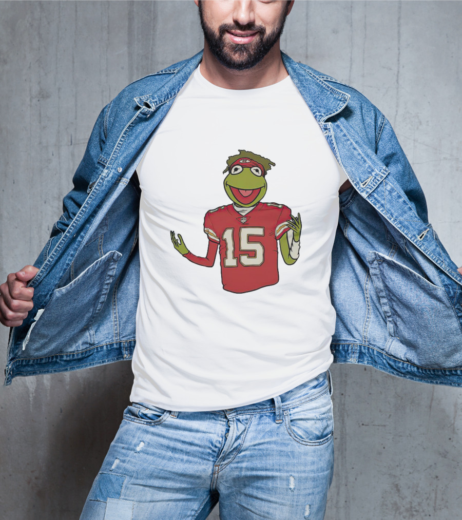 Chiefs Patrick Mahomes Kermit The Frog 15 Jersey T-Shirt