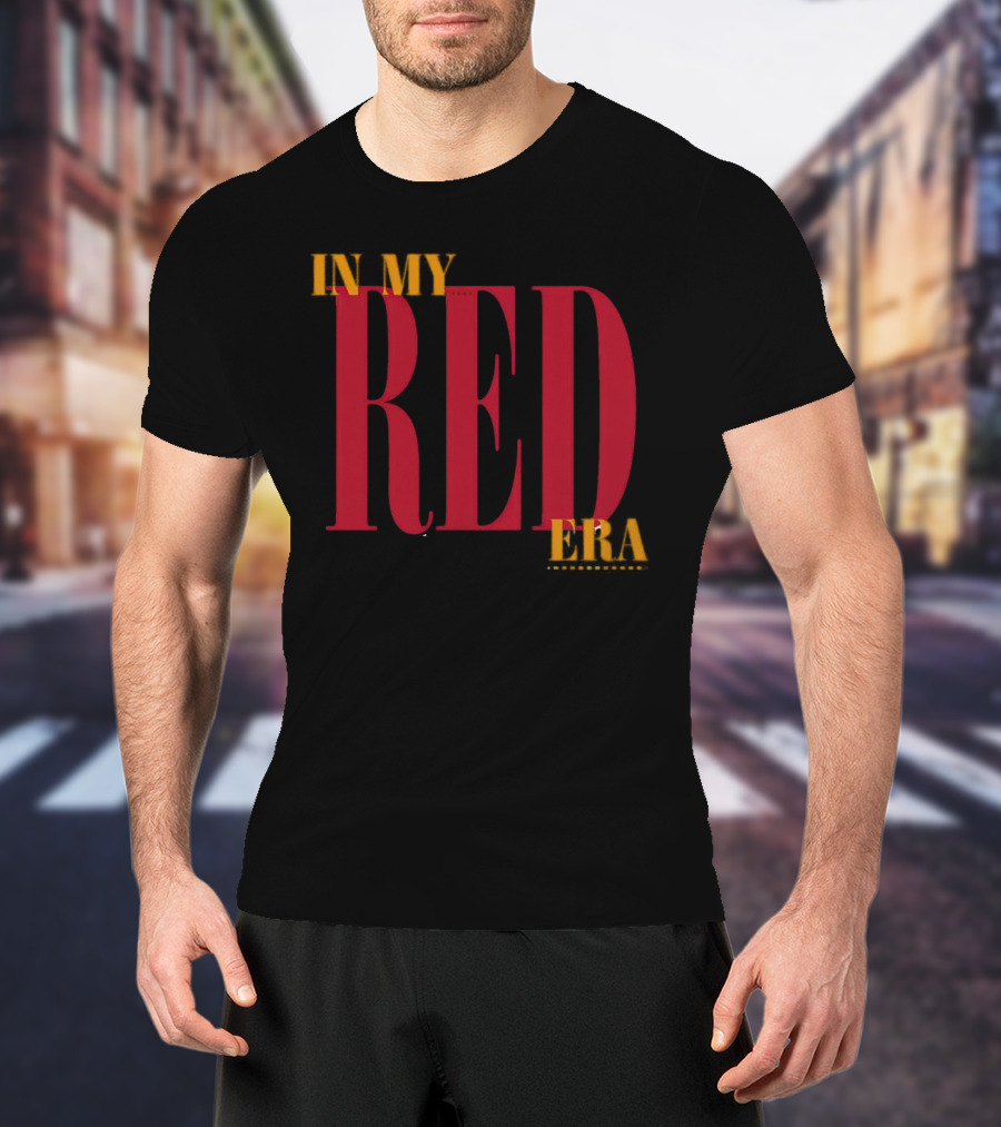 In My Red Era Taylor Swift Inspired Typography T-Shirt