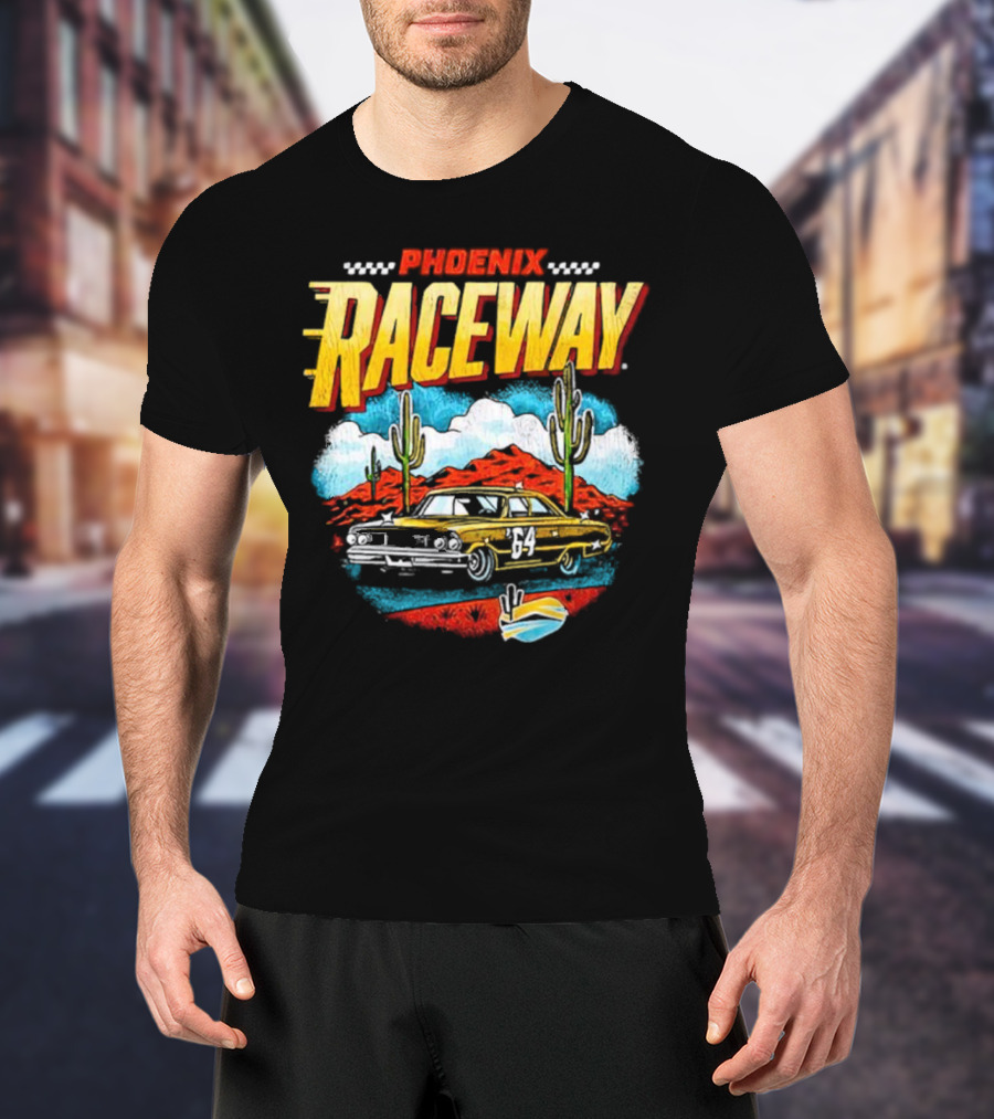 Phoenix Raceway Vintage Car Desert Scene Number 64 T-Shirt