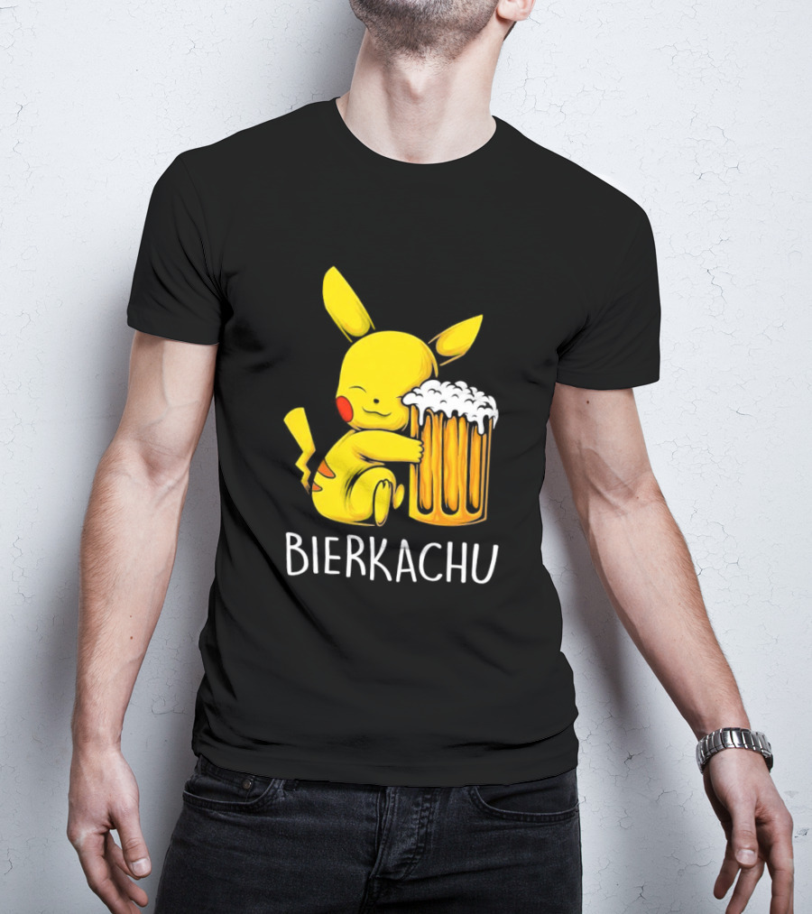 Pokemon Pikachu Bierkachu With Beer Mug T-Shirt