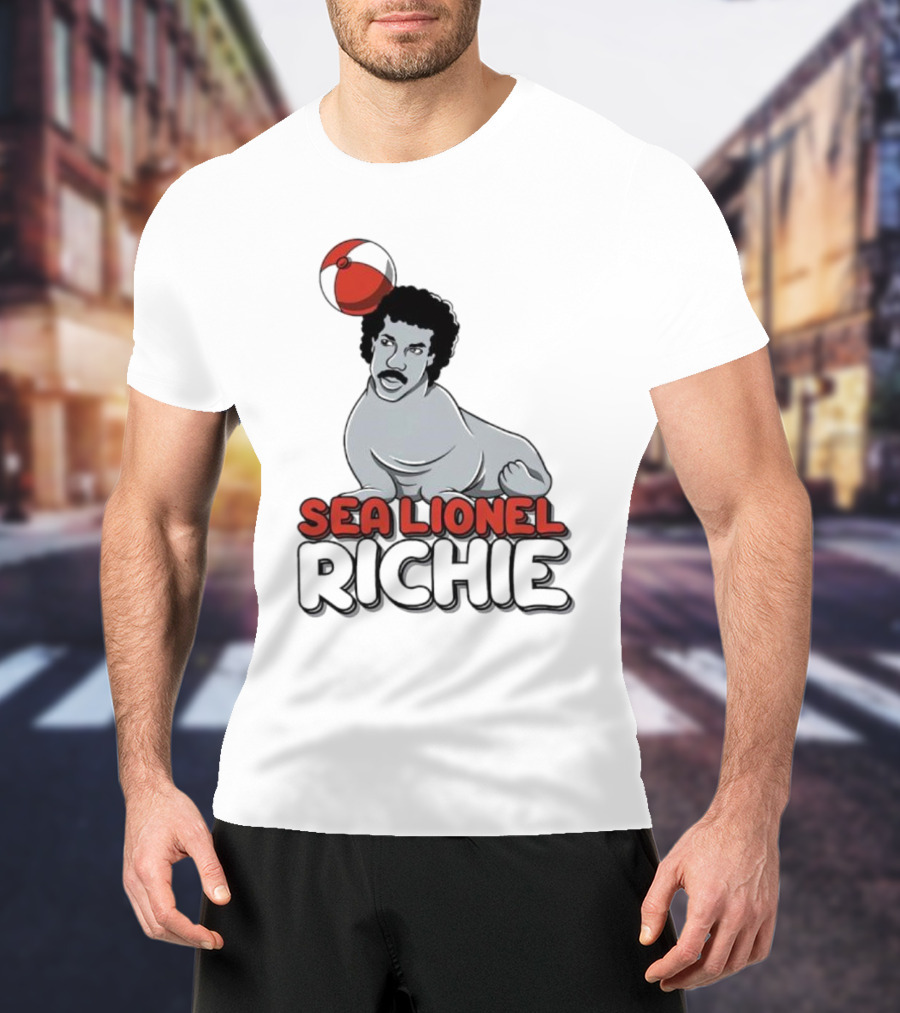 Sea Lionel Richie Beach Ball Animal Character T-Shirt