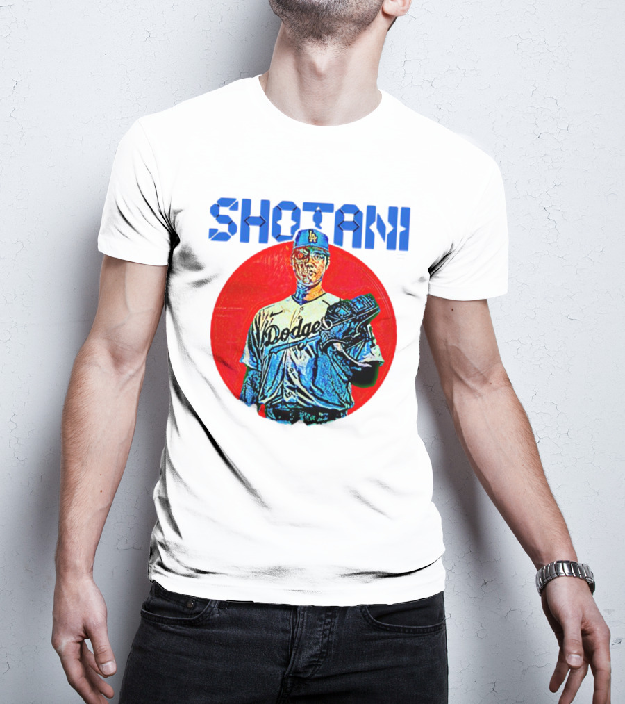 SHOTANI 17 Dodgers Japanese Flag T-Shirt