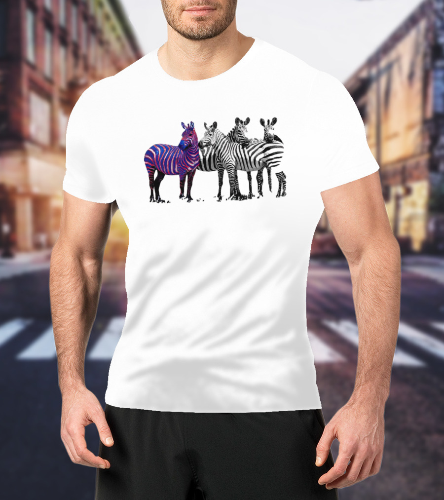 Buffalo Bills Zebra Unique Blue And Red Striped Wildlife T-Shirt