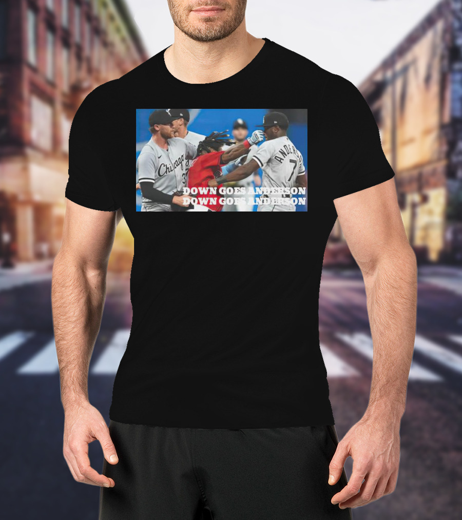 Ramírez Down Goes Anderson Chicago Baseball Confrontation T-Shirt