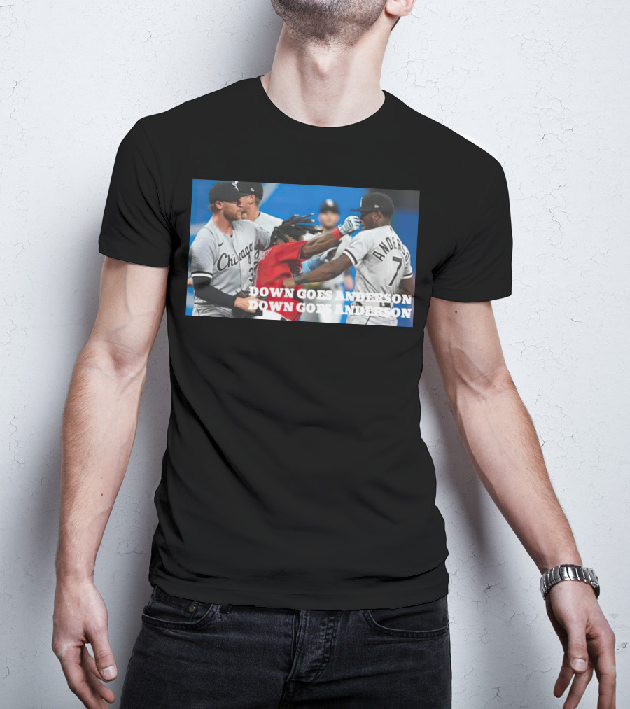 Ramírez Down Goes Anderson Chicago Baseball Confrontation T-Shirt