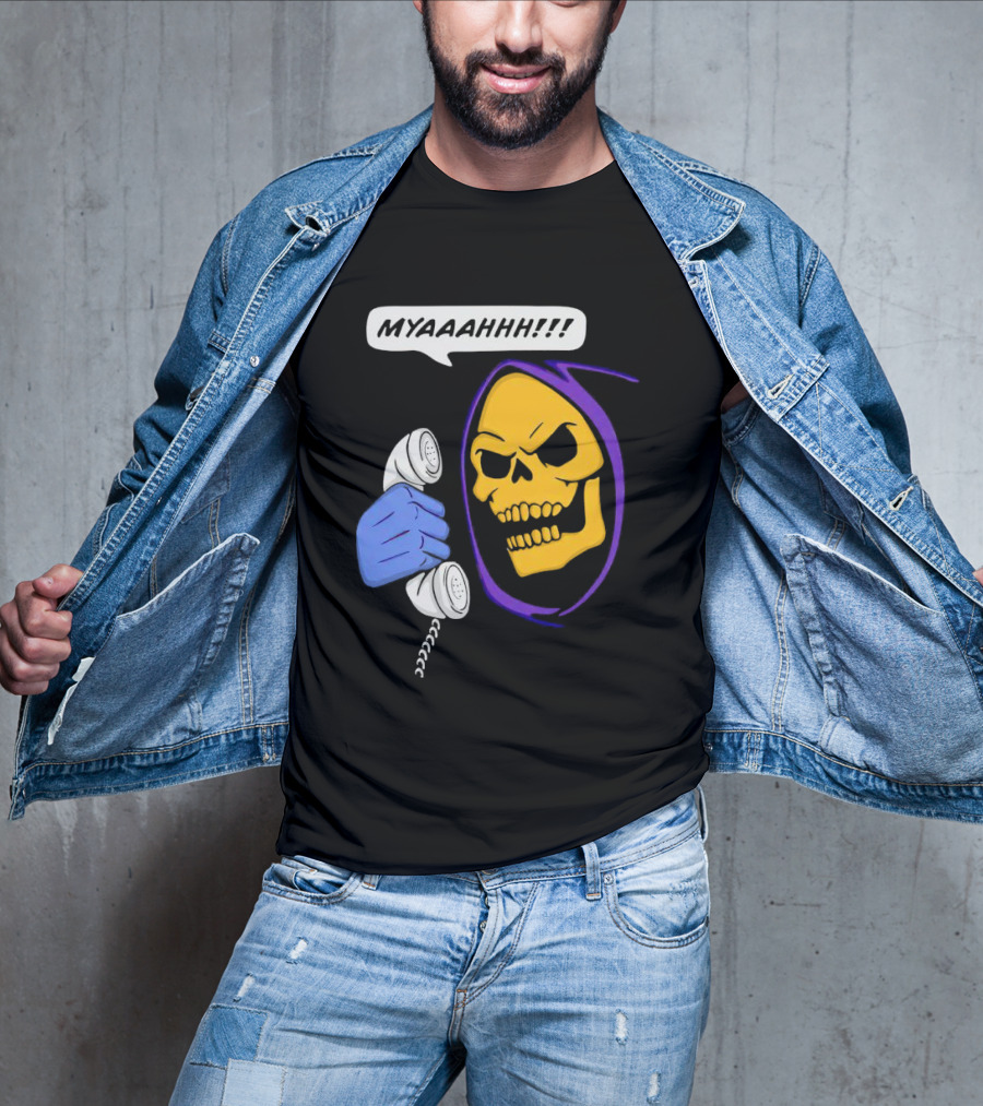 MYAAAHHH Skeletor Phone Call Reaction T-Shirt