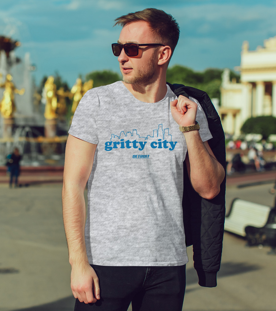 Gritty City Detroit Skyline T-Shirt