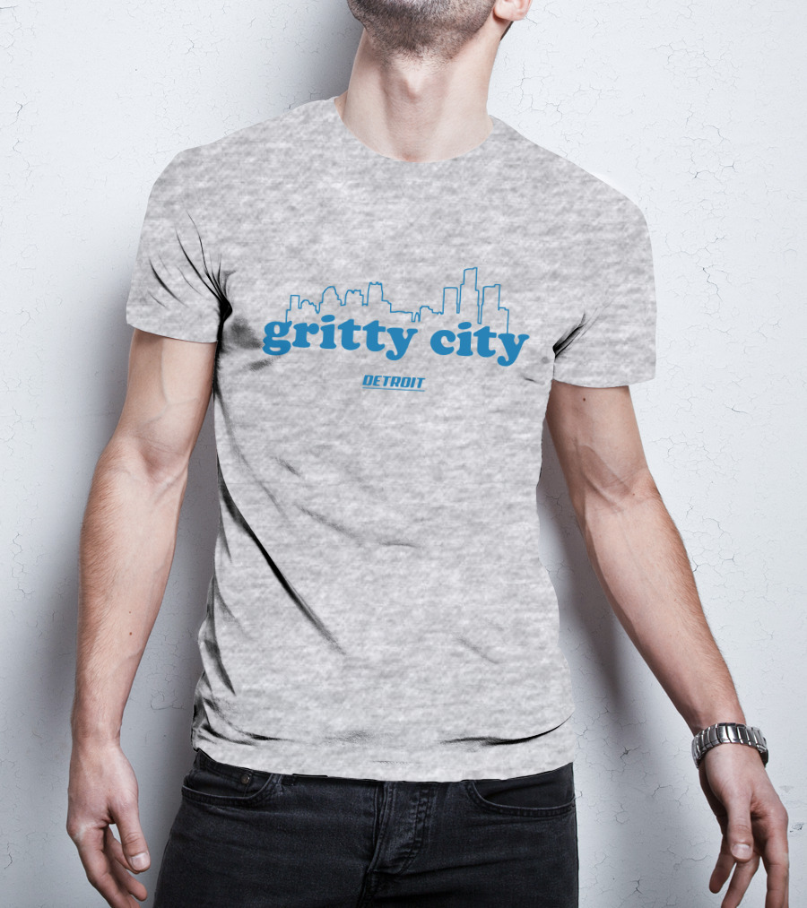 Gritty City Detroit Skyline T-Shirt