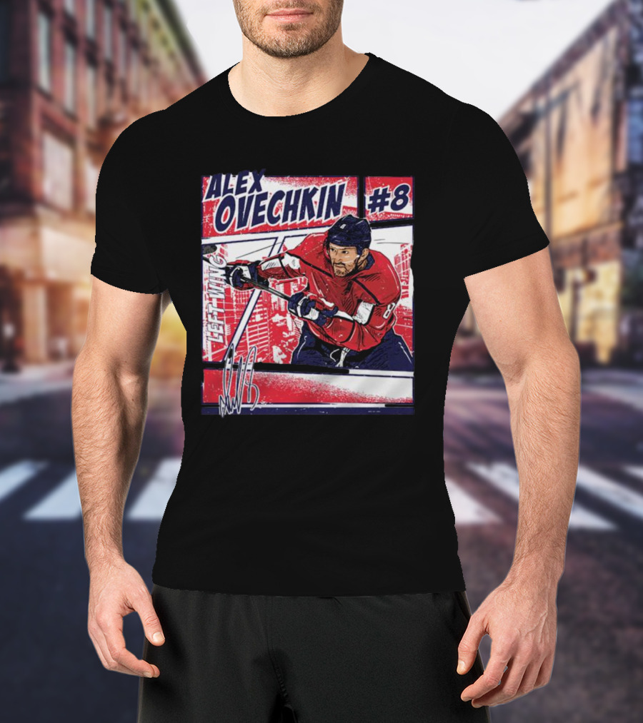 Alex Ovechkin #8 Washington Comic Left Wing Hockey T-Shirt