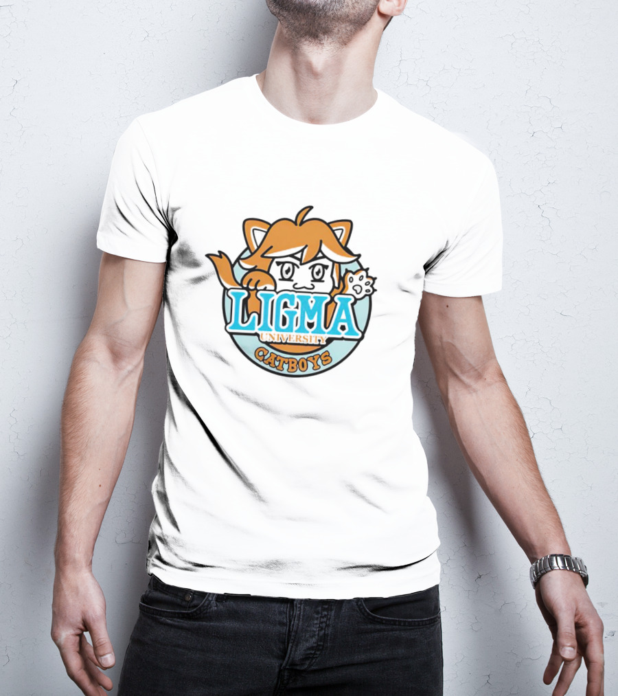 Ligma University Catboys Cute Cartoon T-Shirt