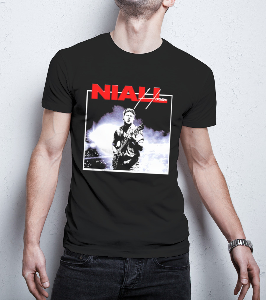 Niall Horan Live Performance Black And White Concert Scene T-Shirt