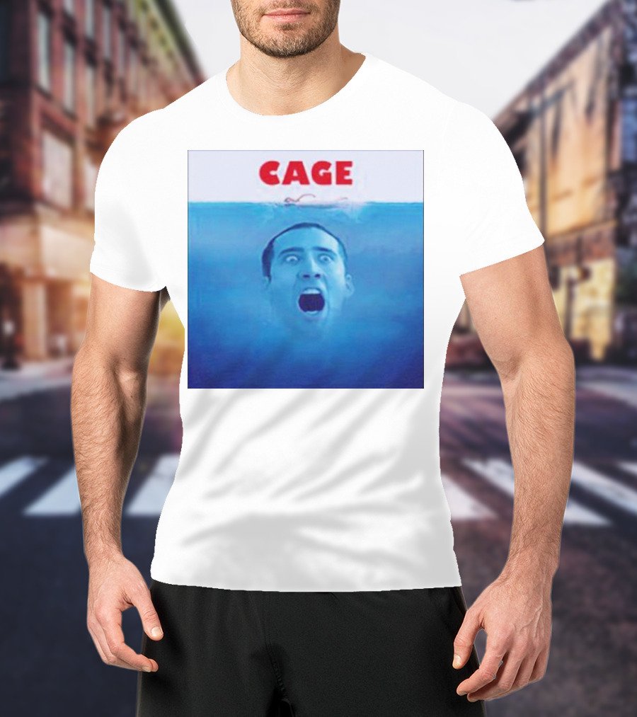 Cage Parody Jaws Nicolas Cage T-Shirt