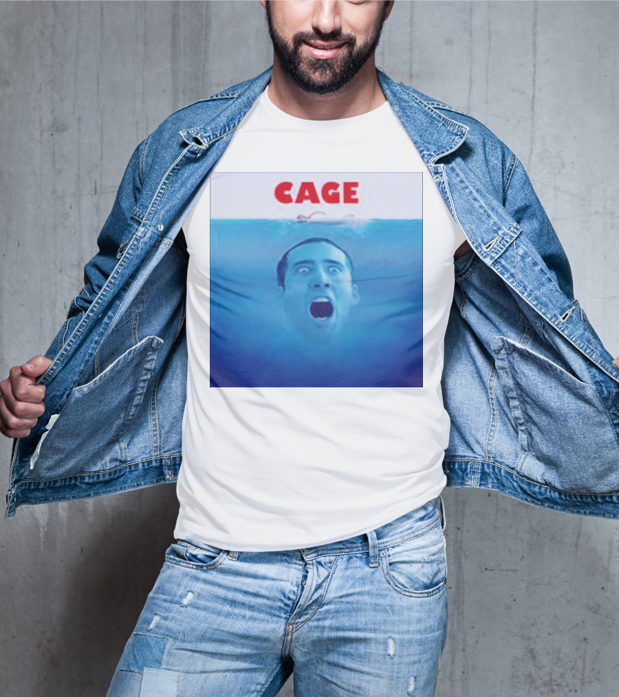 Cage Parody Jaws Nicolas Cage T-Shirt