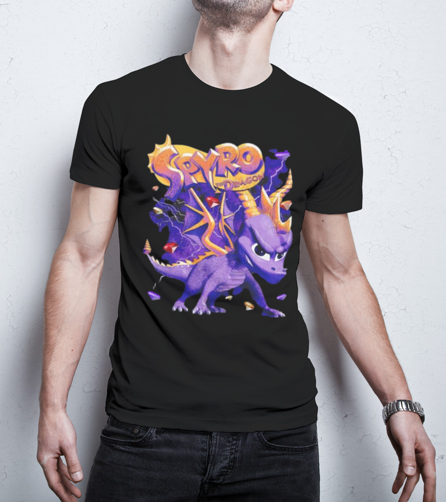 Spyro The Dragon Purple Lightning Gemstones Adventure T-Shirt