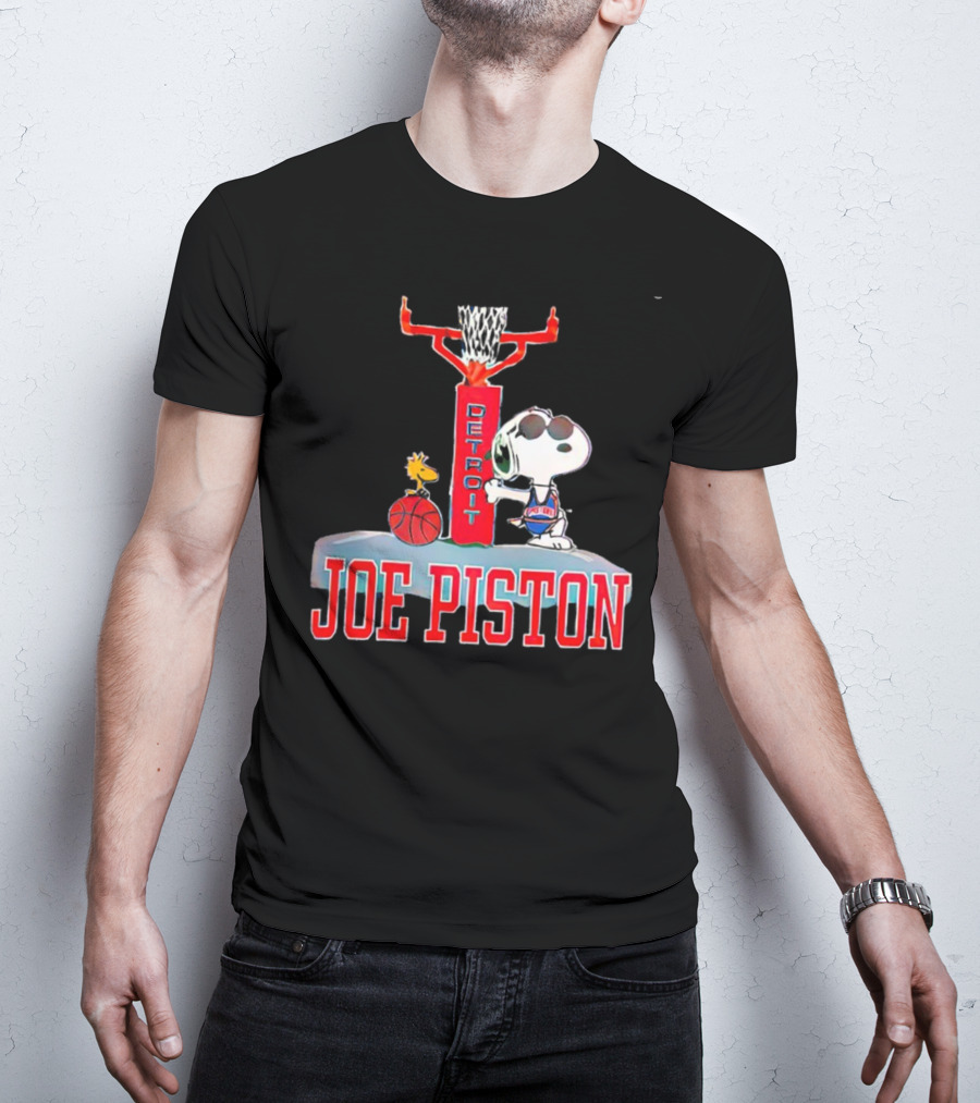 Detroit Joe Piston Snoopy Basketball Detroit T-Shirt