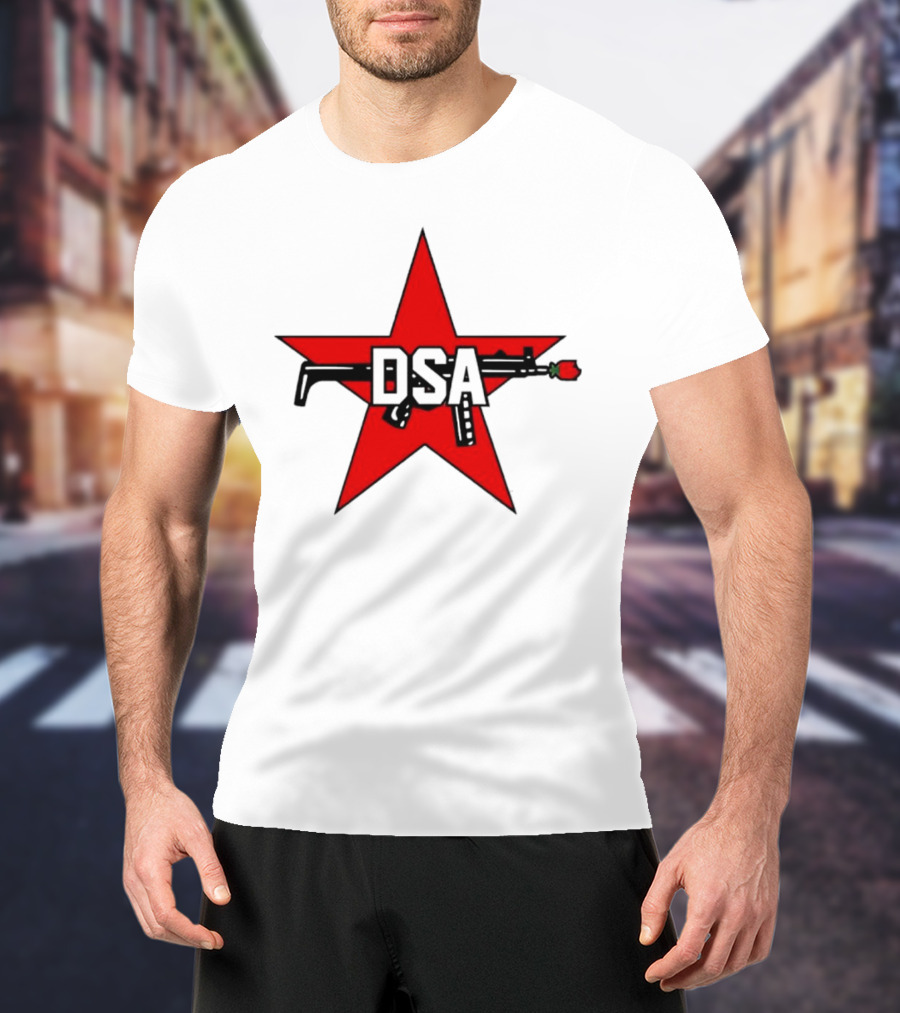 DSA Red Star Rifle Rose Emblem T-Shirt