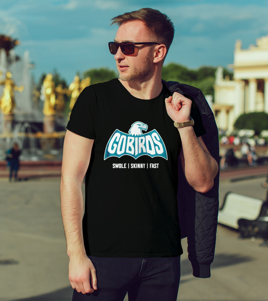 Gobirds Eagles Swole Skinny Fast Batman T-Shirt