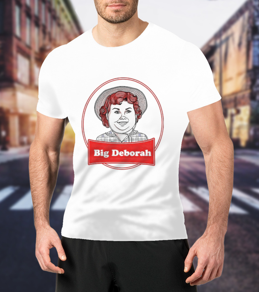 Big Deborah Vintage Cartoon Character In Red Circle T-Shirt