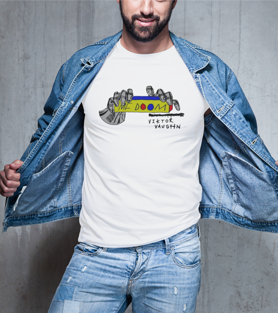 MF Doom Viktor Vaughn Colorful Hand-Drawn T-Shirt