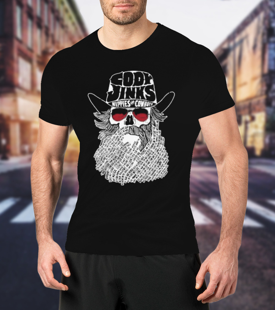 Cody Jinks Hippies And Cowboys Skull Beard Lyrics Hat T-Shirt