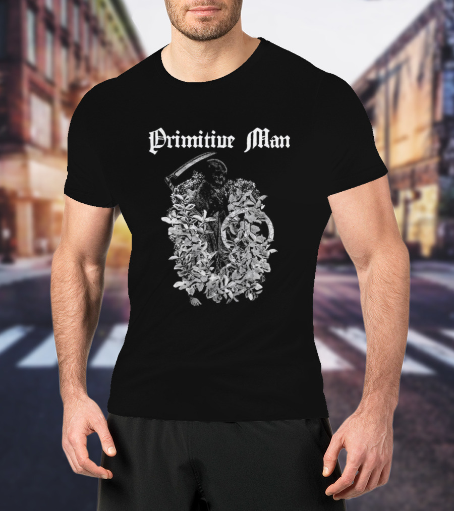 Primitive Man Grim Reaper Ancient Aesthetic T-Shirt