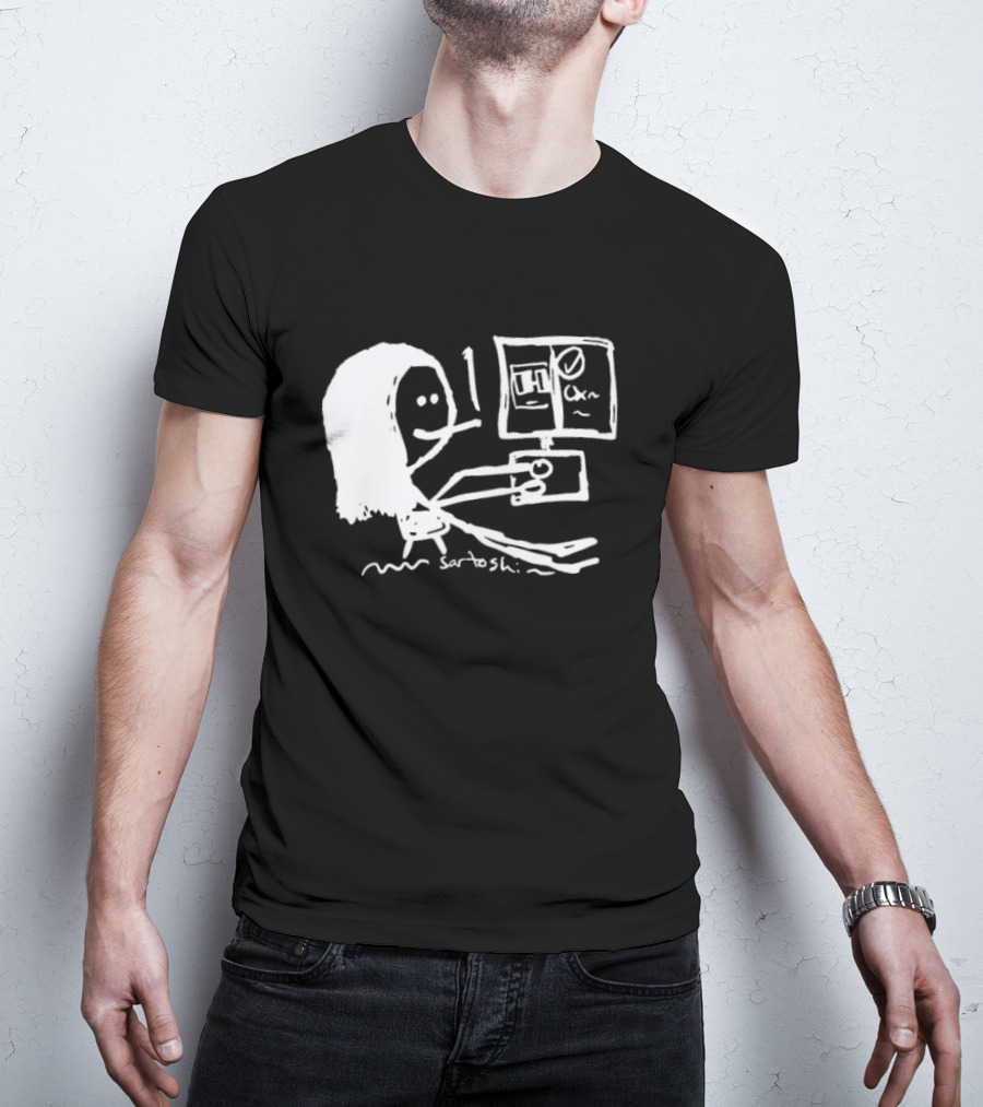 I Have 6 In The Office Stick Figure Computer Drawing Saratoshi T-Shirt
