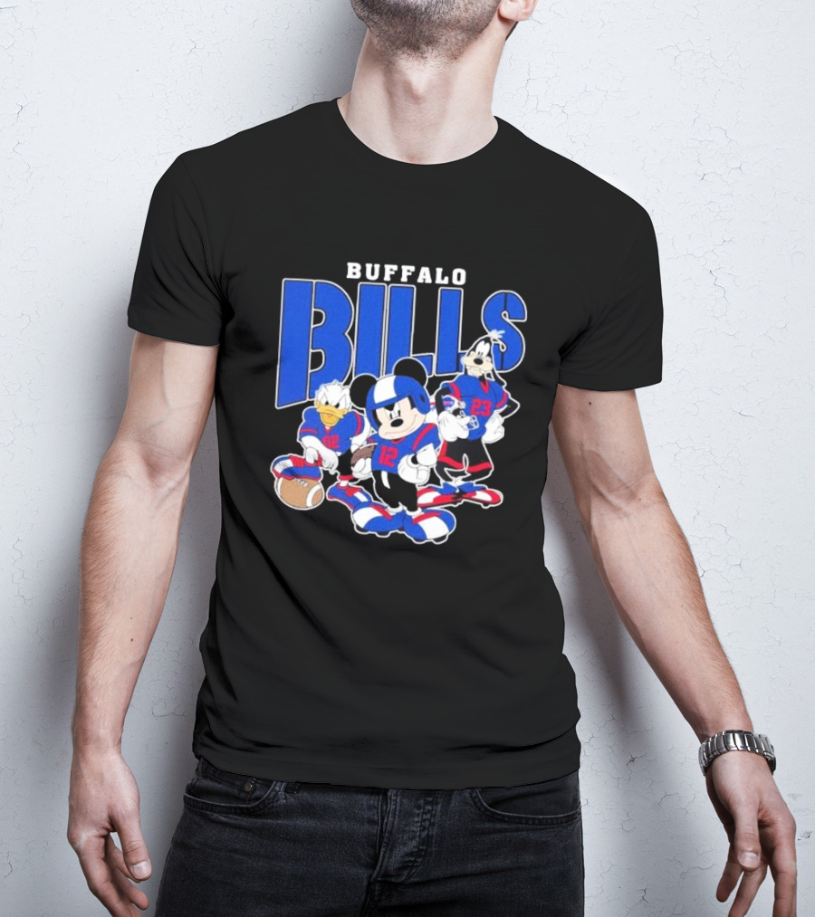 Buffalo Bills Mickey Donald Duck Goofy Football Team T-Shirt