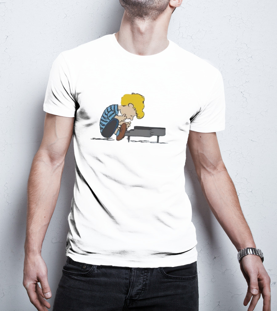 Peanuts Schroeder Piano Player Iconic Comic Strip Character T-Shirt