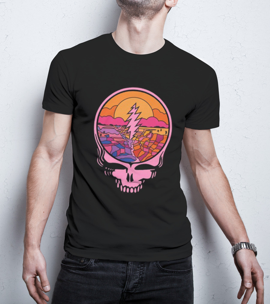 Grateful Dead The Canyon Steal Your Face Lightning Bolt Desert Sunset T-Shirt