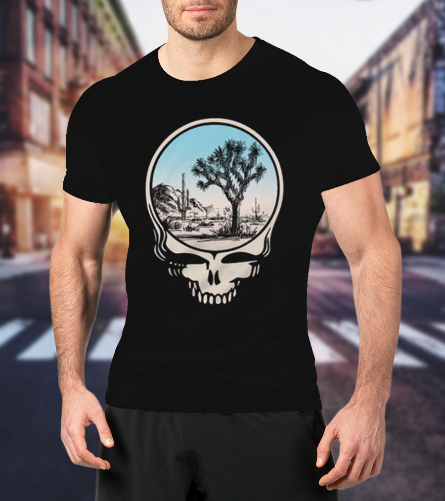 Grateful Dead Skull Desert Scene With Cacti And Joshua Tree T-Shirt