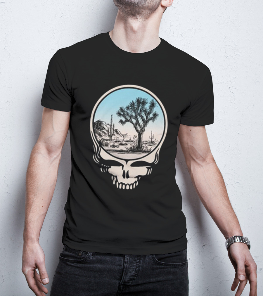 Grateful Dead Skull Desert Scene With Cacti And Joshua Tree T-Shirt