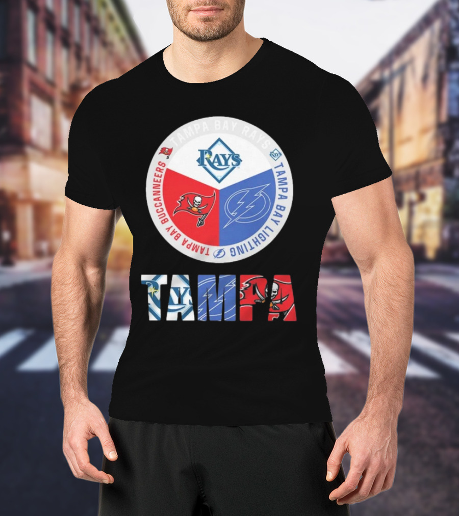 Tampa Bay Rays X Tampa Bay Lightning X Tampa Bay Buccaneers T-Shirt