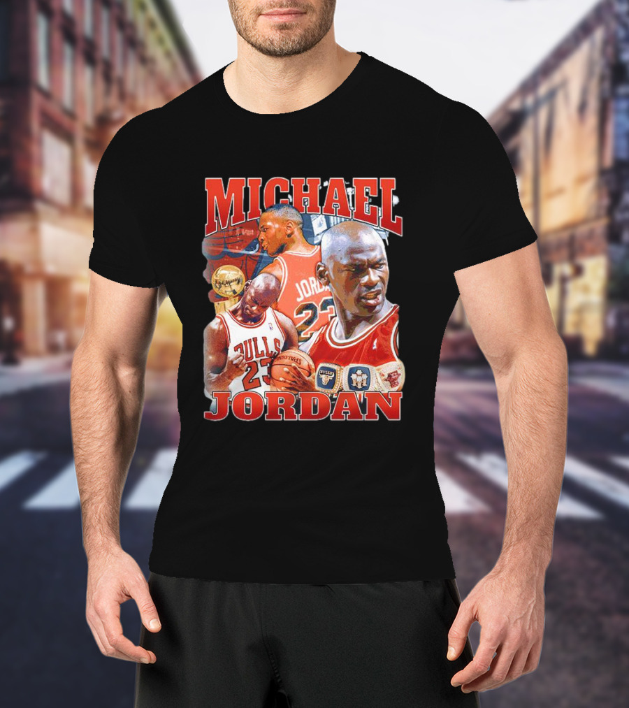Michael Jordan Bulls 23 Vintage NBA Champion T-Shirt