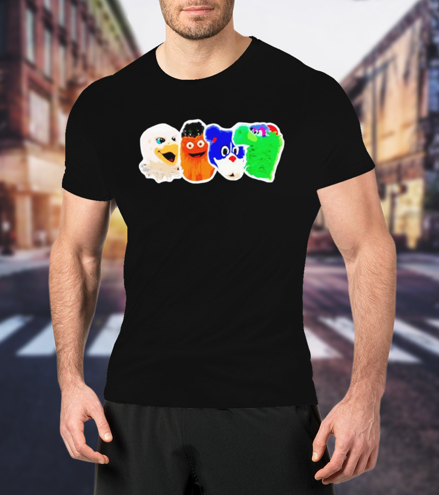 Philadelphia Sports Team Mascots Characters T-Shirt