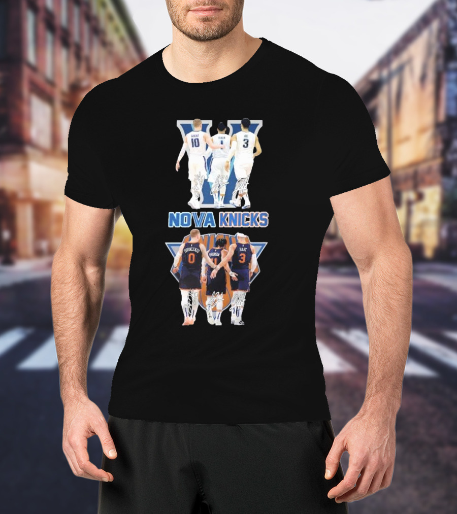 Villanova Wildcats Nova Knicks Players And Signatures T-Shirt