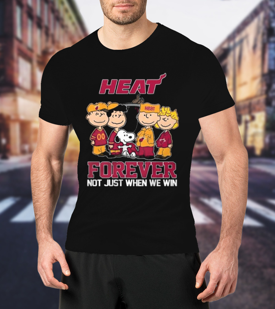 Miami Heat Snoopy And Friends Forever Not Just When We Win T-Shirt