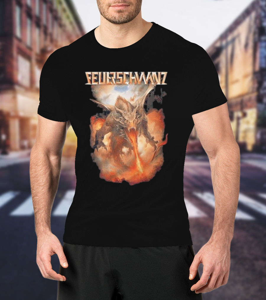 Feuerschwanz Drache Fire-Breathing Dragon Fantasy T-Shirt