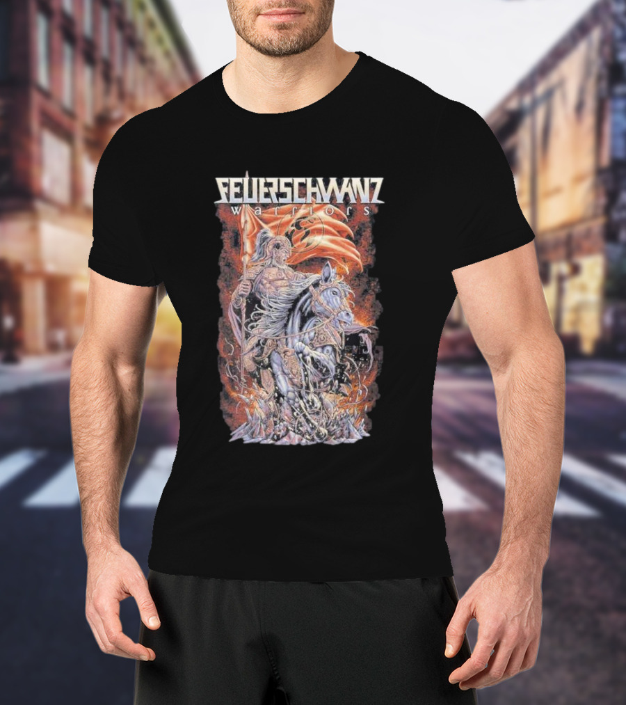 Feuerschwanz Warriors Rohirrim Knight On Horseback With Flag T-Shirt