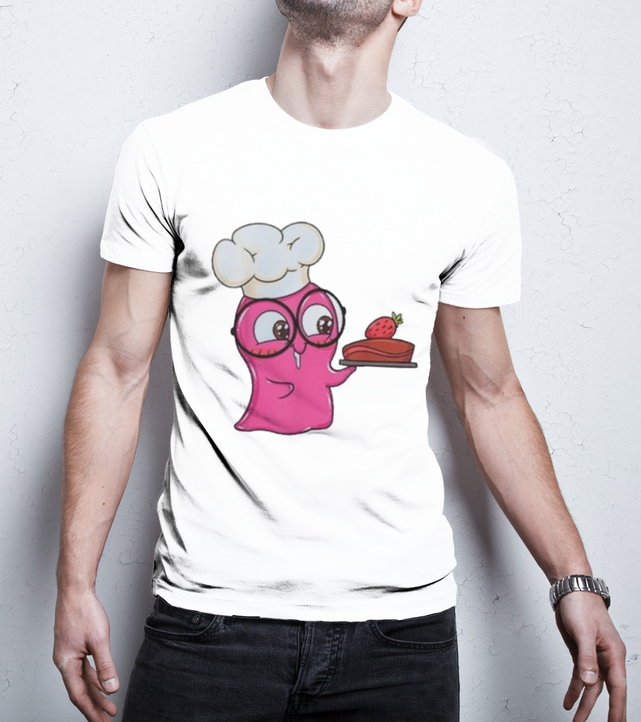 Slime Sam Chef With Cake And Strawberry T-Shirt