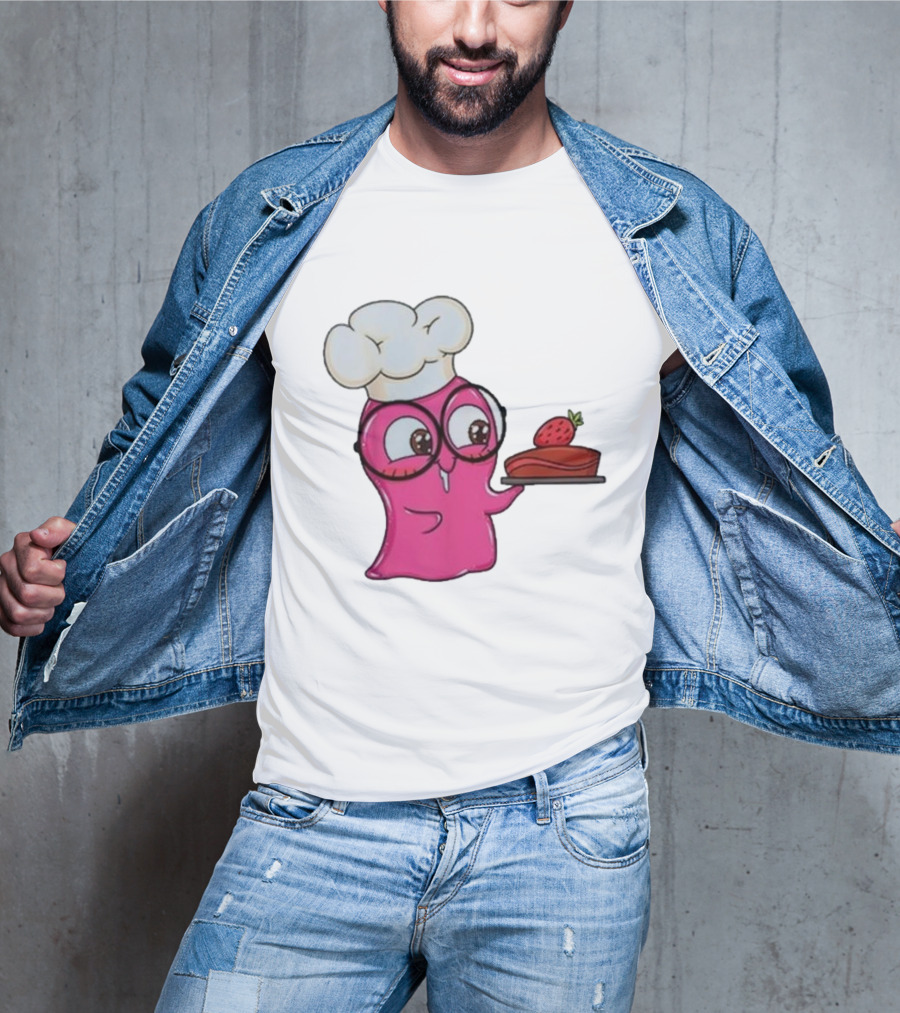Slime Sam Chef With Cake And Strawberry T-Shirt
