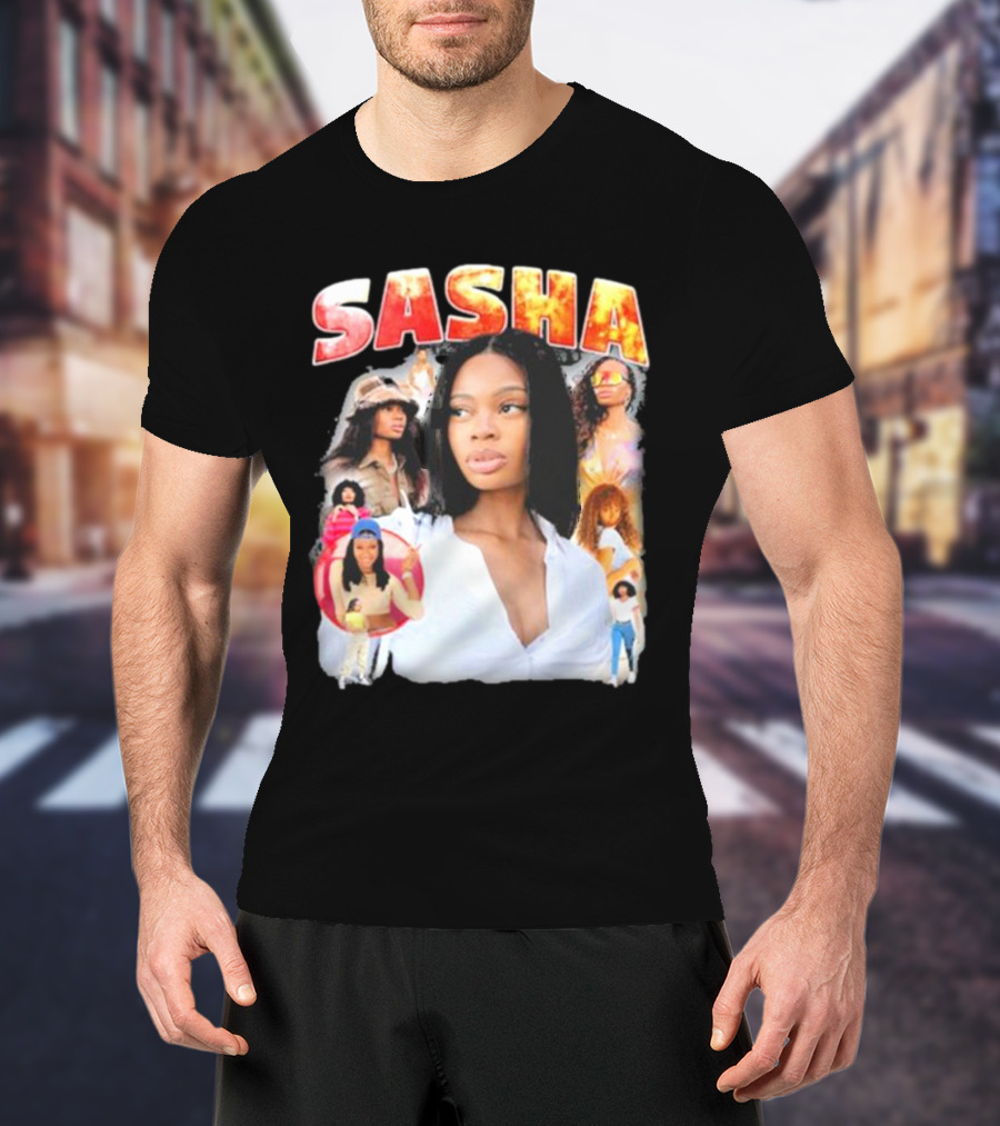 Sasha Iconic Collage Featuring Diverse Fashion Styles T-Shirt