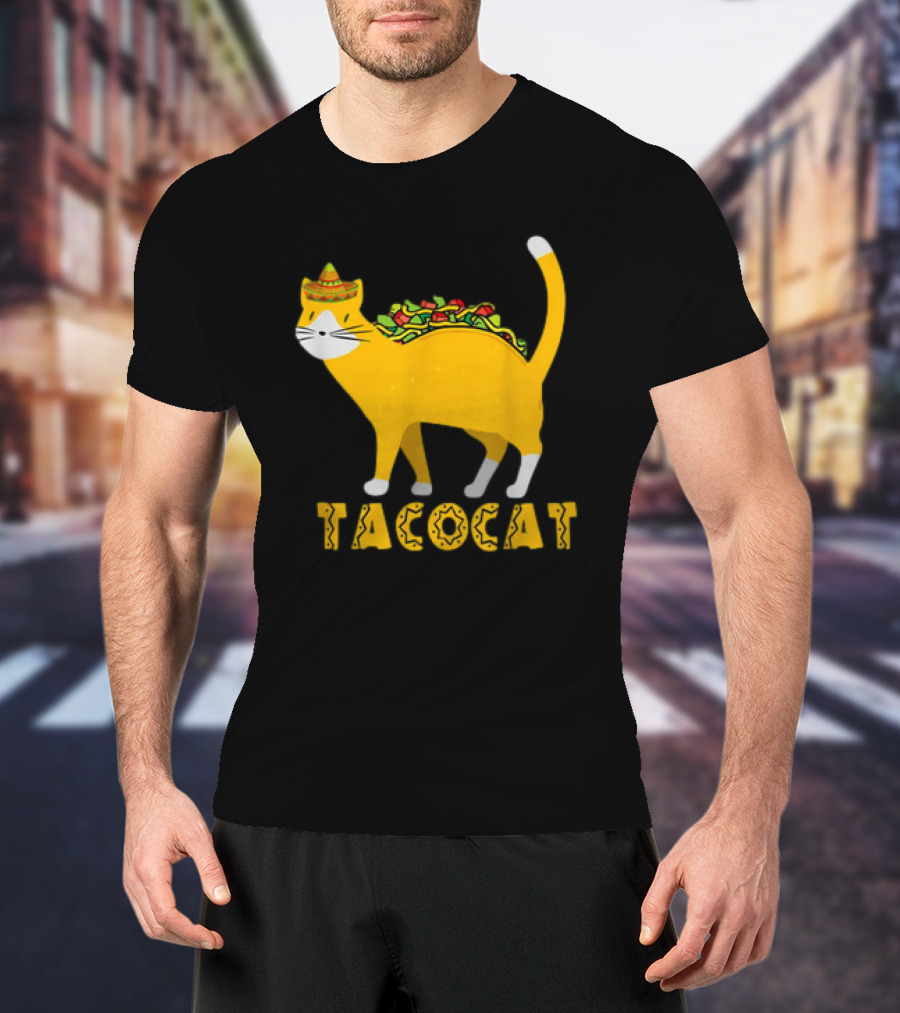 Tacocat Sombrero Taco Cat With Tacos Mexican Food Graphic 365 T-Shirt