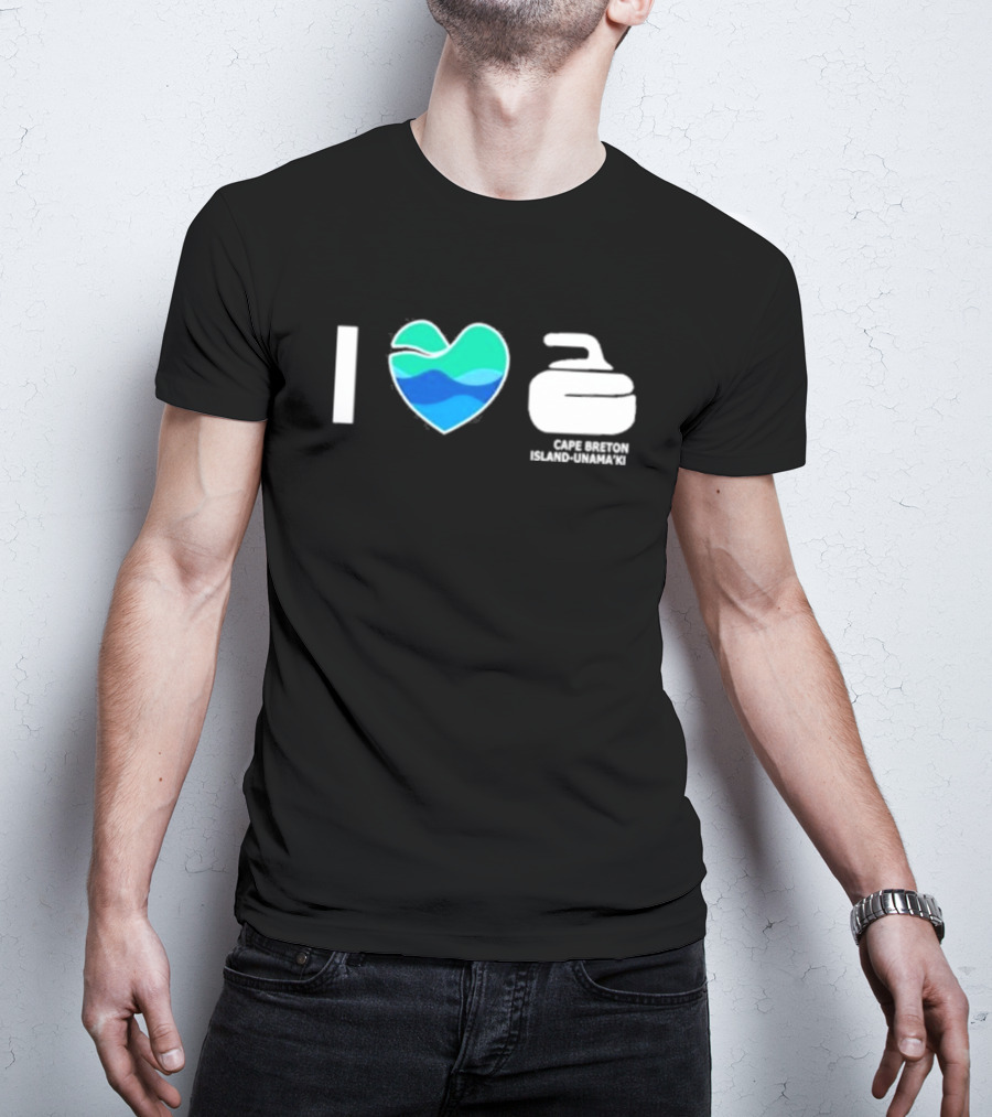 I Heart Curling Cape Breton Island-Unama’ki T-Shirt