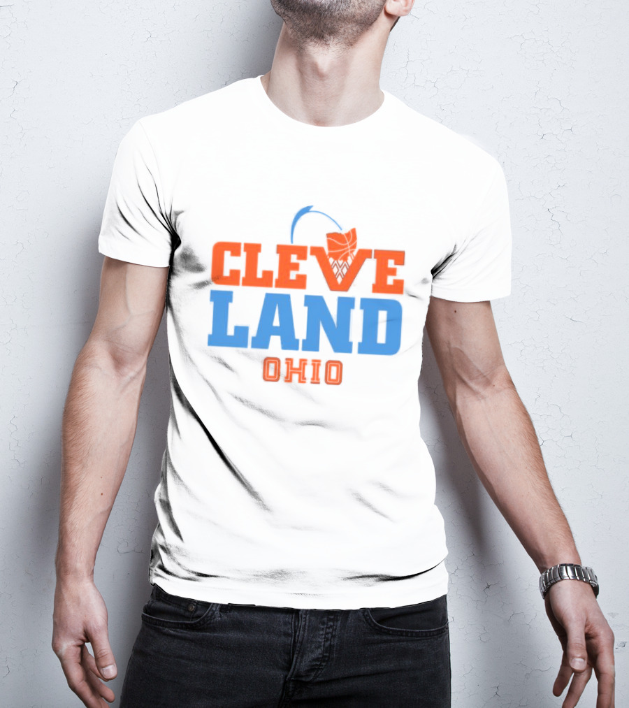 Cleveland Ohio Basketball Net T-Shirt