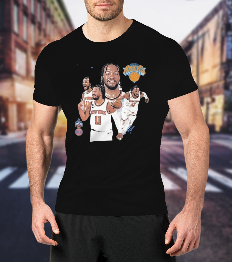 New York Knicks Jalen Brunson 11 Signature Basketball Action Moments T-Shirt