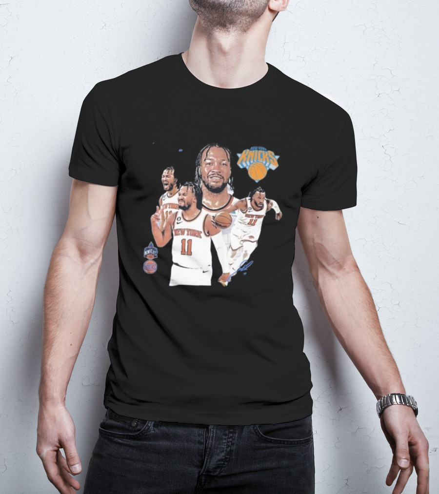 New York Knicks Jalen Brunson 11 Signature Basketball Action Moments T-Shirt