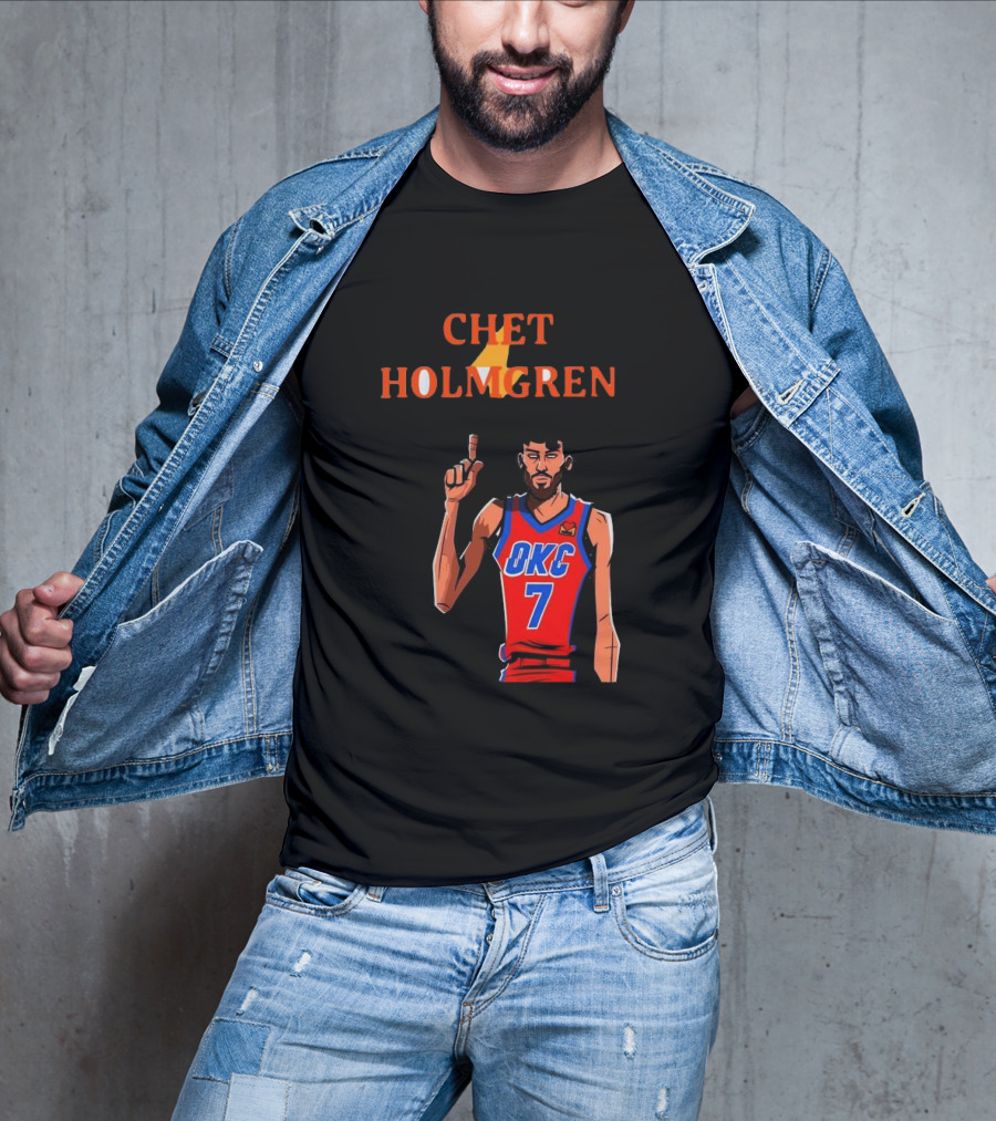 Chet Holmgren OKC Thunder Number 7 NBA Player T-Shirt