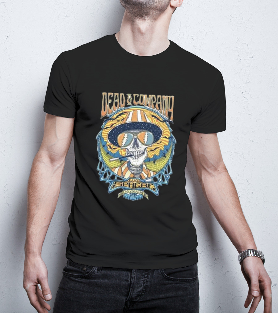 Dead And Company Live Sphere Las Vegas Sun Hat Skull T-Shirt