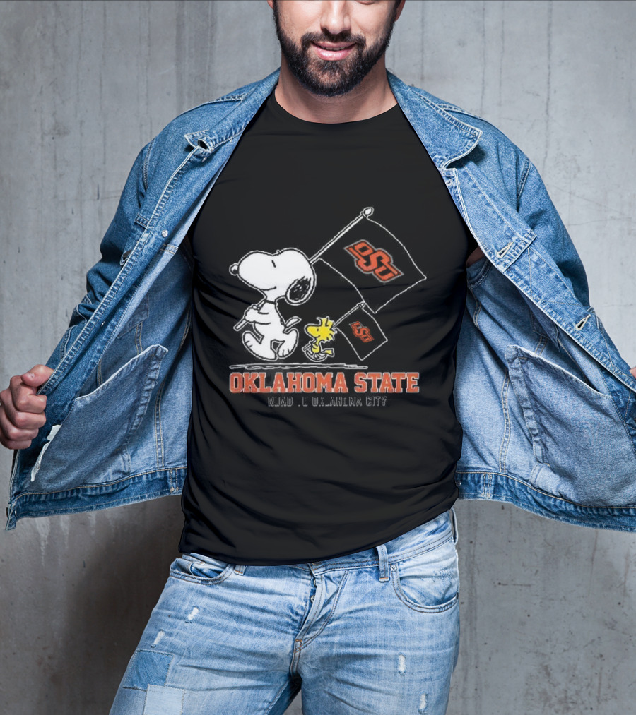 Snoopy Woodstock Oklahoma State OSU Road To Oklahoma City T-Shirt